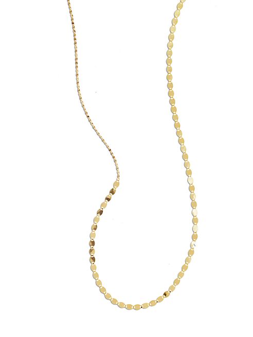 LANA JEWELRY - Short Nude Duo 14K Yellow Gold Necklace