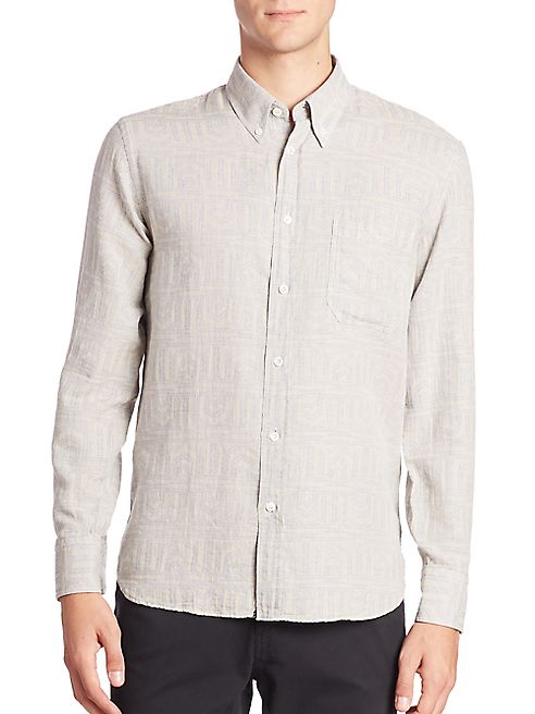 Billy Reid - Patterned Long Sleeve Shirt