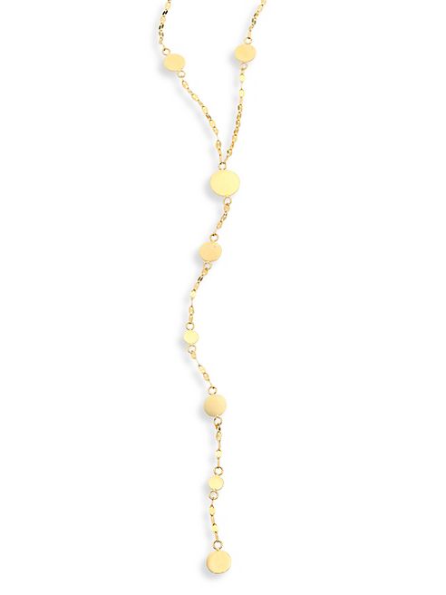 LANA JEWELRY - Gypsy 14K Yellow Gold Lariat Necklace