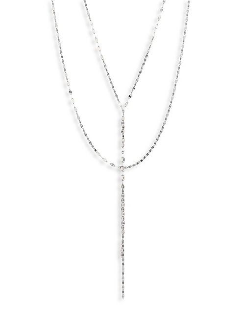 LANA JEWELRY - Blake 14K White Gold Lariat Necklace