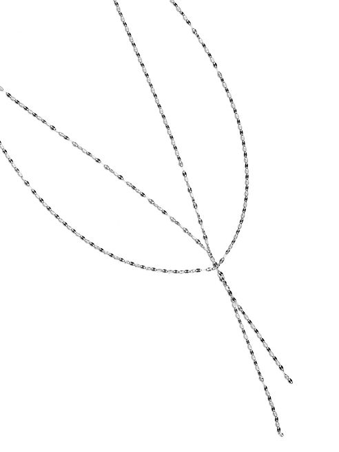 LANA JEWELRY - Mega Blake 14K White Gold Lariat Necklace