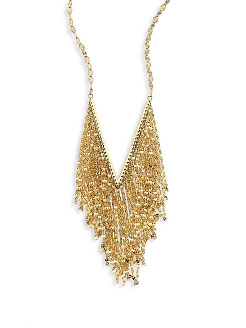 LANA JEWELRY - Mega Fringe 14K Yellow Gold Pendant Necklace