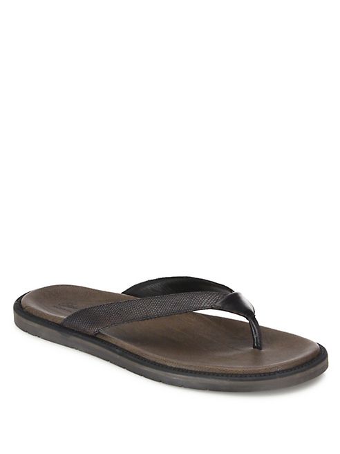 Saks Fifth Avenue Collection - Textured Leather Flip Flops