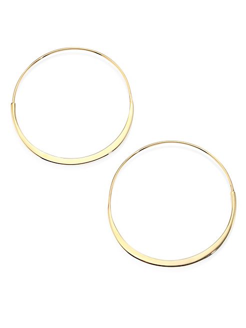 LANA JEWELRY - Nude Medium Wave Magic Hoop Earrings/1.5