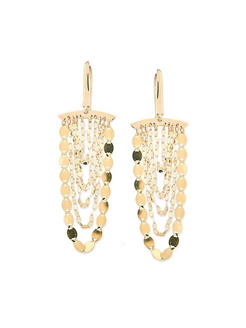 LANA JEWELRY - Small Nude 14K Yellow Gold Cascade Earrings