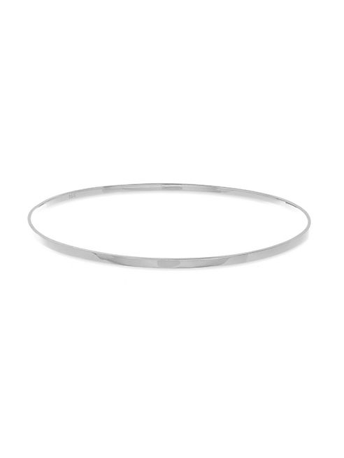 LANA JEWELRY - Small Vanity 14K White Gold Bangle Bracelet