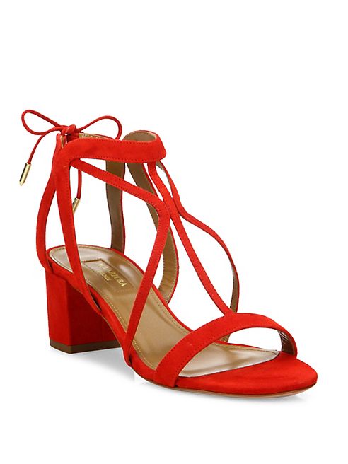 Aquazzura - Fiji Block Heel Cage Sandal