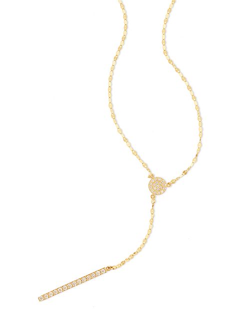 LANA JEWELRY - Mirage Gypsy Diamond & 14K Yellow Gold Lariat Necklace