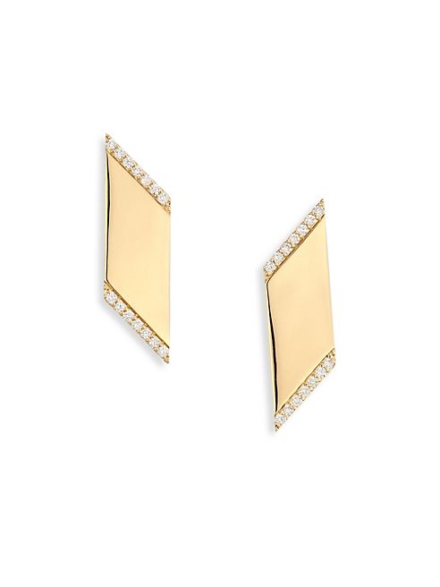 LANA JEWELRY - Vanity Expose Diamond & 14K Yellow Gold Stud Earrings