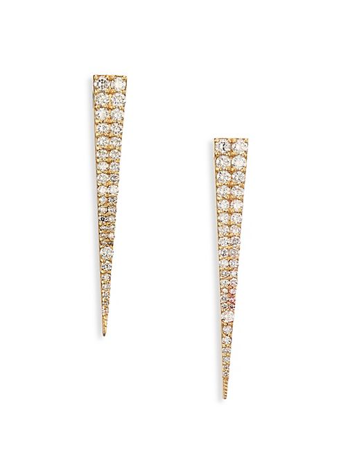 LANA JEWELRY - Expose Spike Diamond & 14K Yellow Gold Stud Earrings