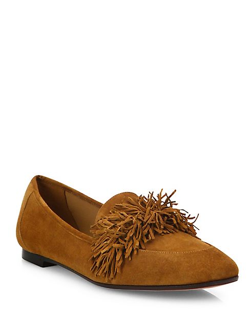 Aquazzura - Wild Suede Loafer Flats