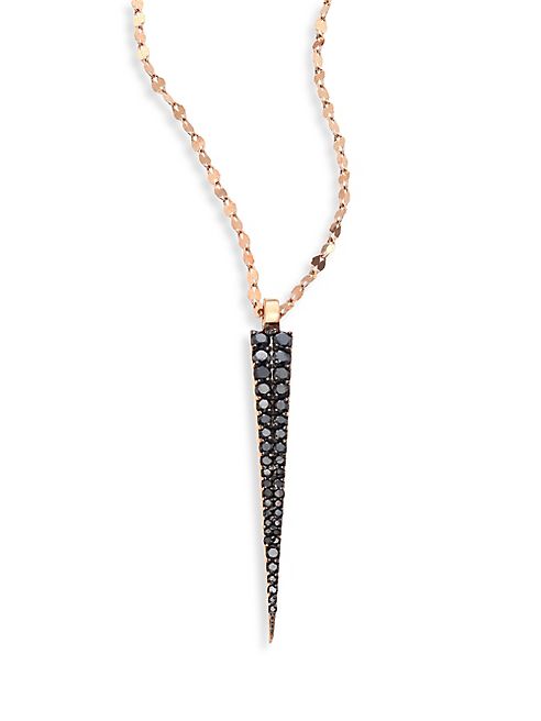 LANA JEWELRY - Reckless Spike Diamond & 14K White Gold Pendant Necklace