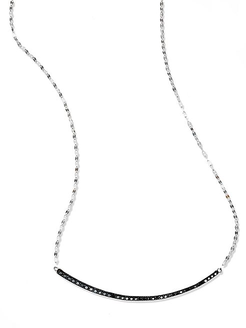 LANA JEWELRY - Reckless Femme Black Diamond & 14K White Gold Necklace