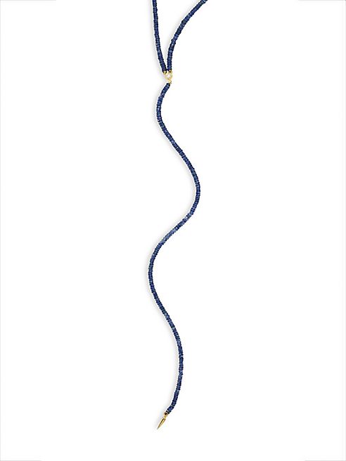 ILA - Edsel Diamond, Blue Sapphire & 14K Yellow Gold Lariat Necklace