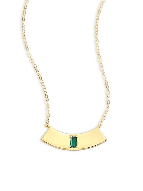 ILA - Sabella Emerald & 14K Yellow Gold Pendant Necklace