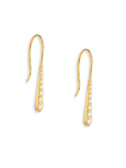 ILA - Kadience Diamond & 14K Yellow Gold Earrings