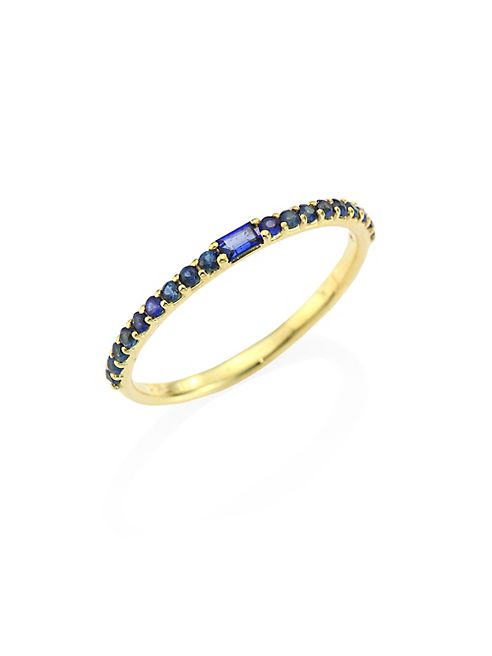 ILA - Manava Blue Sapphire & 14K Yellow Gold Band Ring