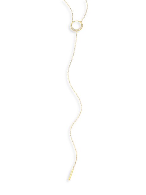 ILA - Hugh Diamond & 14K Yellow Gold Lariat Necklace