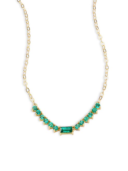 ILA - Noemi Emerald & 14K Yellow Gold Necklace