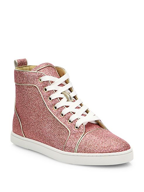 Christian Louboutin - Bip Bip Glitter High-Top Sneakers