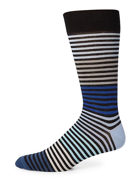 Saks Fifth Avenue Collection - Multi-Tonal Striped Socks