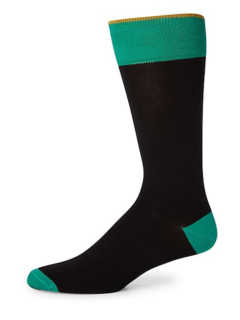 Saks Fifth Avenue Collection - Colorblock Combed Cotton Blend Socks