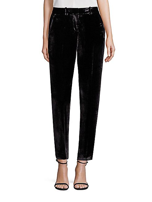 Elie Tahari - Alanis Velvet Straight-Leg Pants