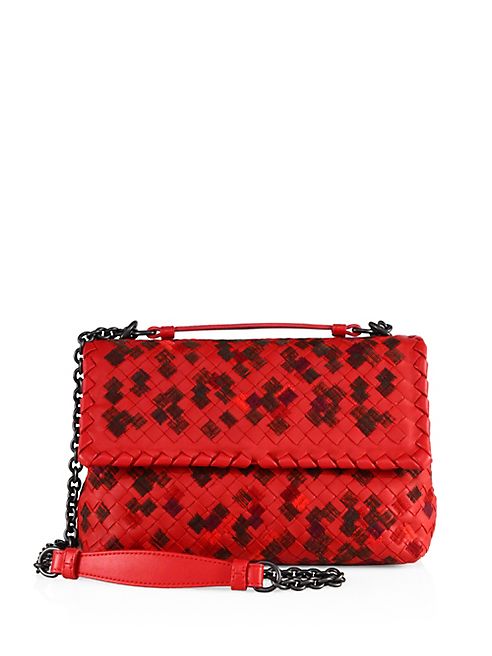 Bottega Veneta - Medium Olimpia Embroidered Intrecciato Leather Crossbody Bag