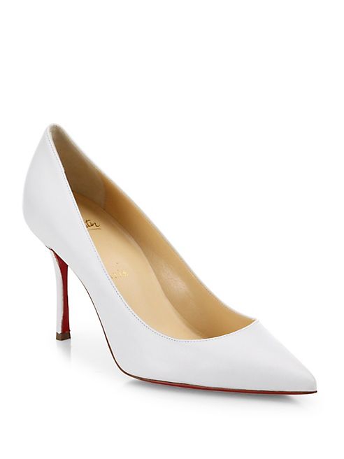 Christian Louboutin - Decoltish 85 Leather Point Toe Pumps