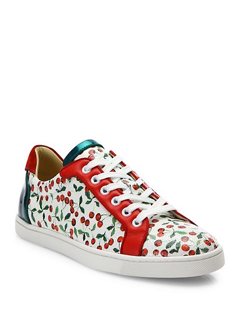 Christian Louboutin - Seava Cherry Leather Sneakers