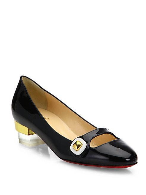 Christian Louboutin - Bibababy Patent Leather Mary Jane Pumps