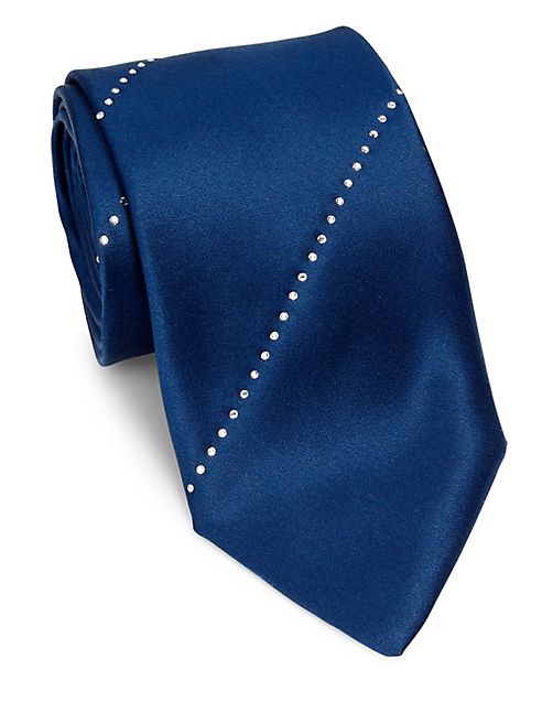 Vitaliano - Crystal Studded Silk Tie