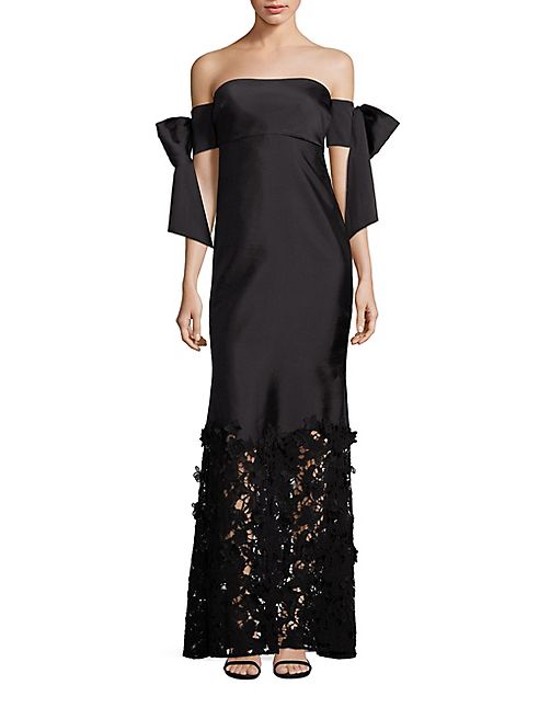 Sachin & Babi - Nancy Silk Organza Off-The-Shoulder Gown