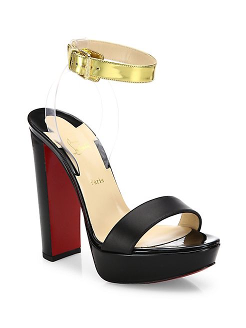 Christian Louboutin - Cherry Patent Leather & PVC Ankle-Strap Sandals