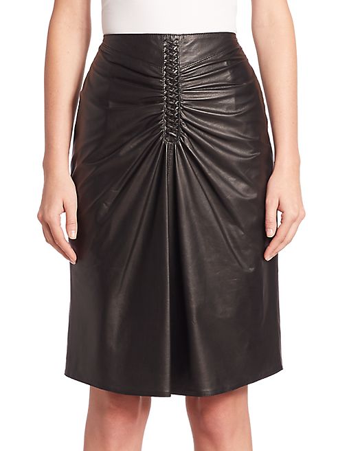 Altuzarra - Rourke Ruched Leather Skirt