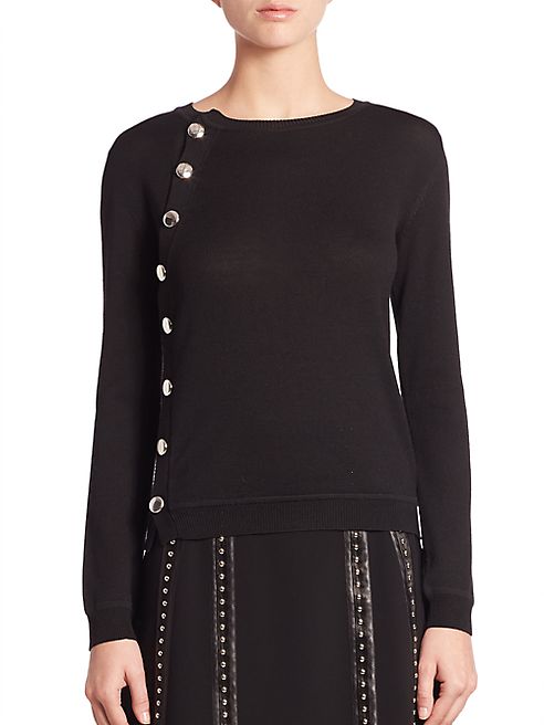 Altuzarra - Minamoto Merino Wool Asymmetric Button Sweater