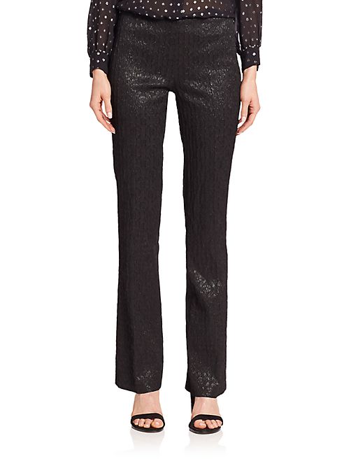 Michael Kors Collection - Metallic Stretch-Jacquard Pants