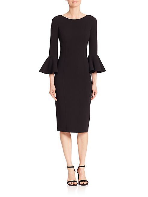 Michael Kors Collection - Bell-Cuff Virgin Wool Sheath Dress