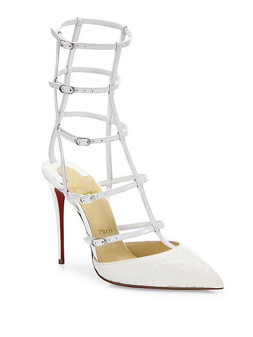 Christian Louboutin - Kadreyana 100 Leather Cage Pumps