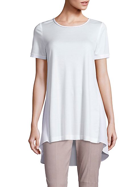 St. John - Sport Collection Draped Short Sleeve Tee