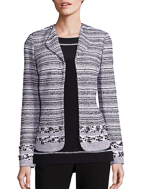 St. John - Striped Tweed Jacket