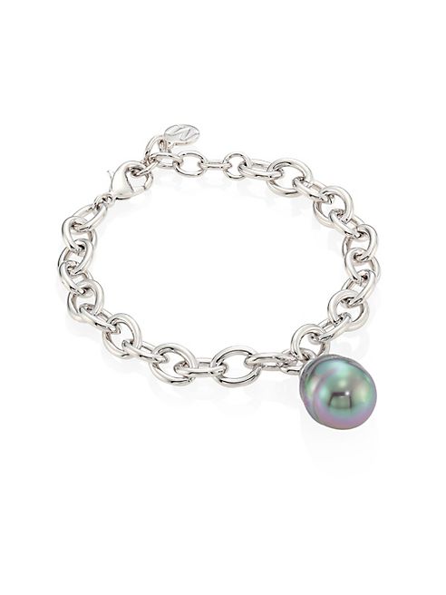 Majorica - 14MM Grey Baroque Pearl Bracelet