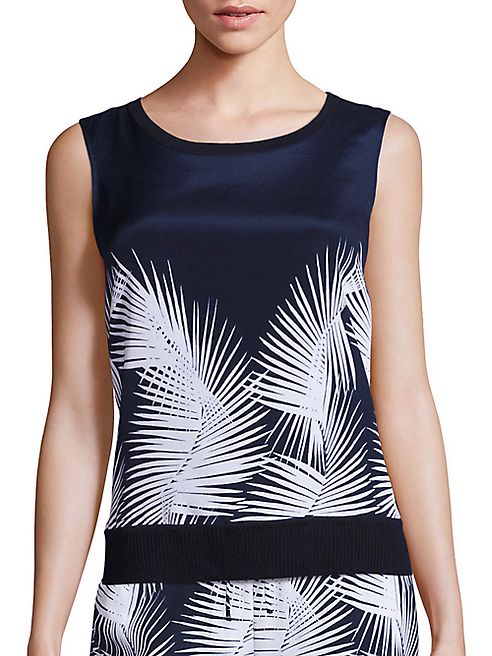 St. John - Sport Collection Palm Printed Top