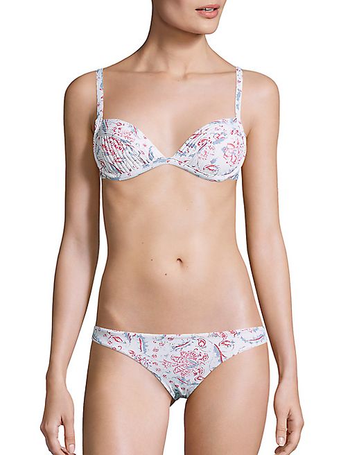 Zimmermann - Zephyr Two-Piece Quilted Floral Bikini Top & Bottom