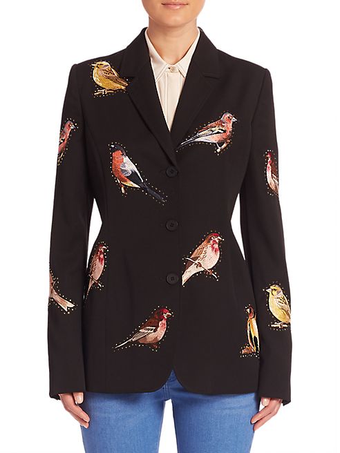 Stella McCartney - Bird Embroidered Wool Blazer