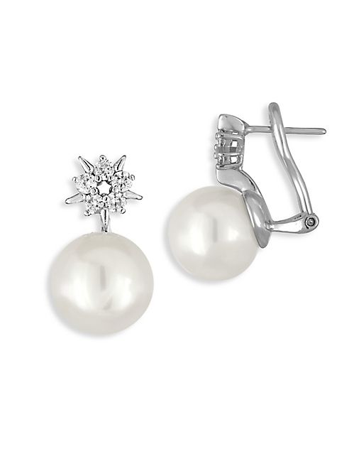 Majorica - North Star Crystal & Faux-Pearl Stud Earrings