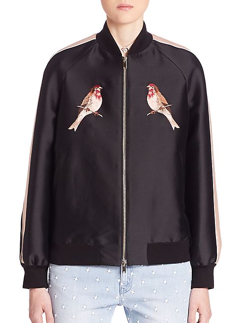 Stella McCartney - Bird Embroidered Bomber Jacket