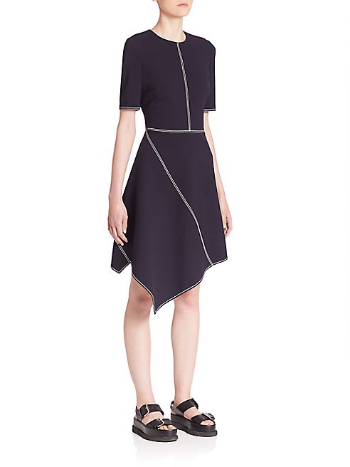 Stella McCartney - Wool-Blend Asymmetric Dress