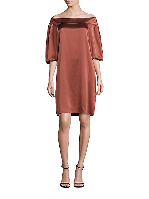 Tibi - Silk Off-The-Shoulder Dress