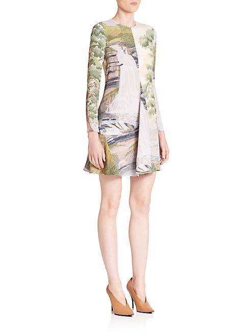 Stella McCartney - Long-Sleeve Landscape Dress